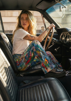 Hand-Painted Wide-Leg Jeans