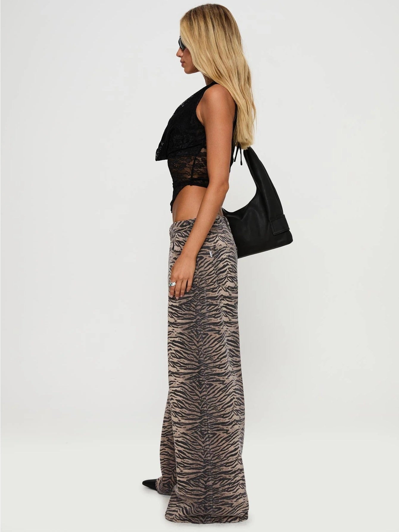 Women’s Casual Straight-Leg Pants – Woven Cotton Blend All-Season Trousers