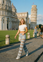 Women’s High-Waist Washed Wide-Leg Jeans – Casual Bootcut Denim Pants