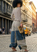 Women’s Color-Block Wide-Leg Pants – Relaxed Vacation Statement Trousers