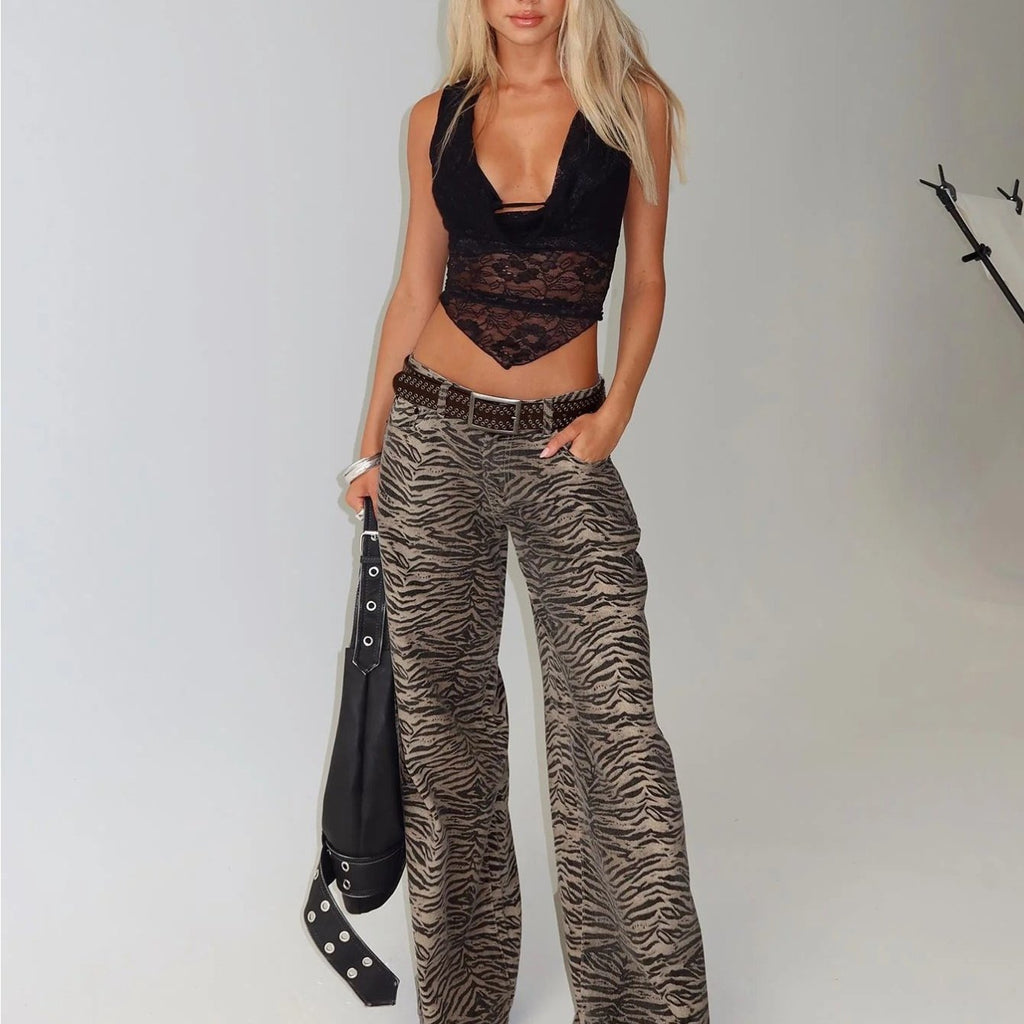 Women’s Casual Straight-Leg Pants – Woven Cotton Blend All-Season Trousers