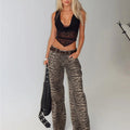 Women’s Casual Straight-Leg Pants – Woven Cotton Blend All-Season Trousers