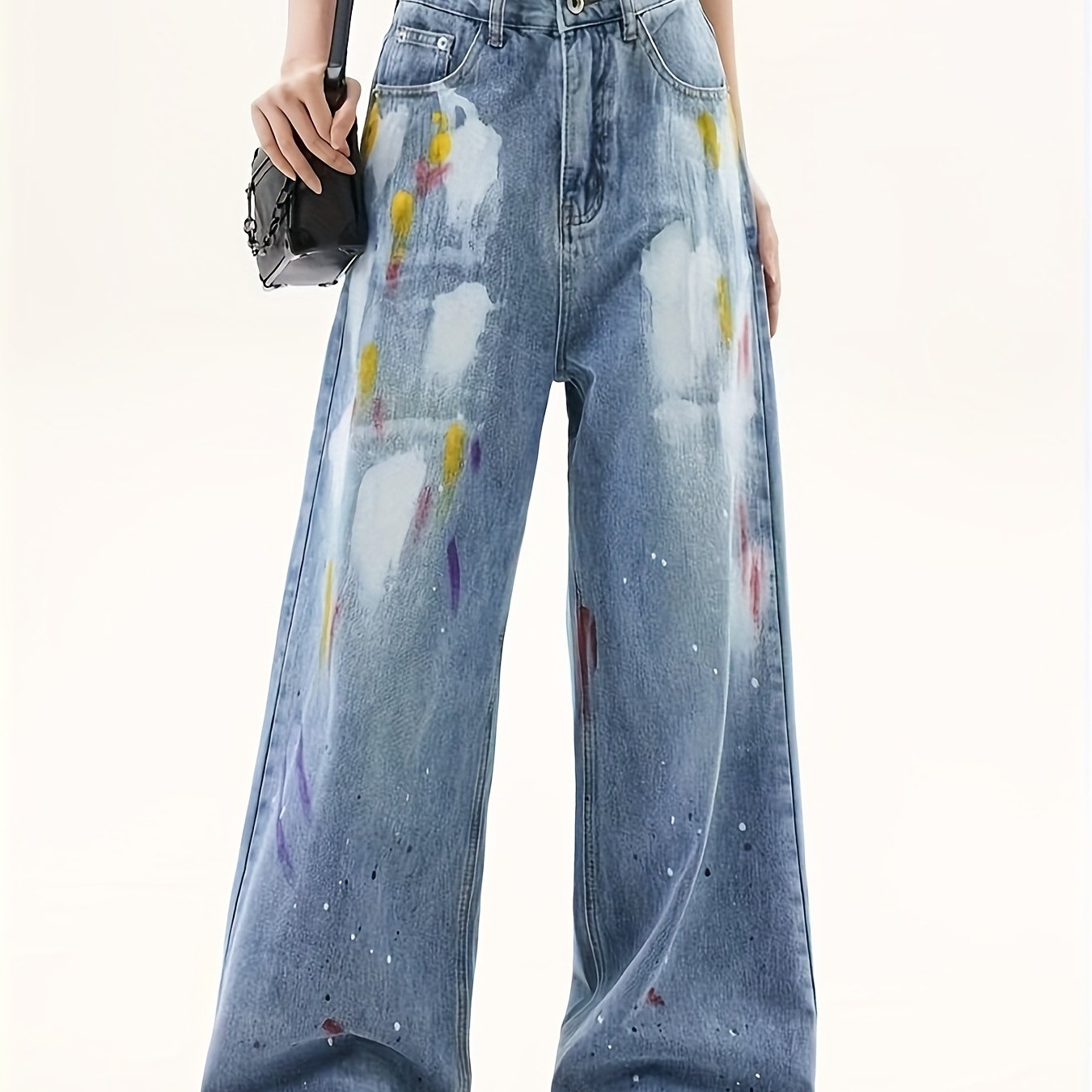 Women’s Printed Flare Pants – Street Style Bootcut Long Pants