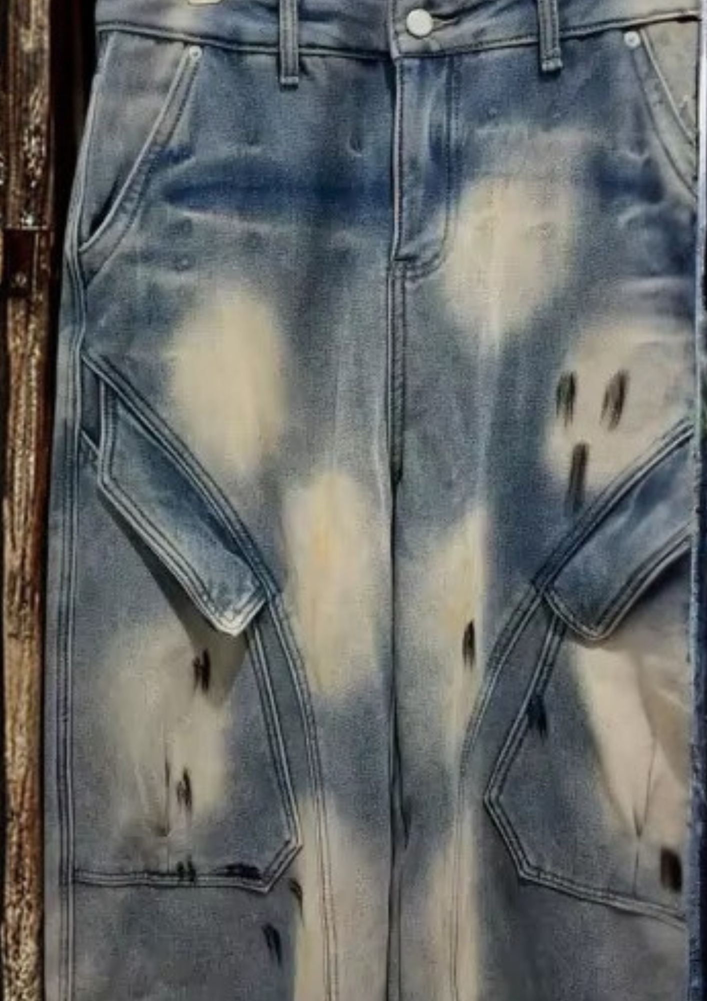 Women’s High-Street Straight-Leg Jeans – Vintage Wash Mid-Waist Denim