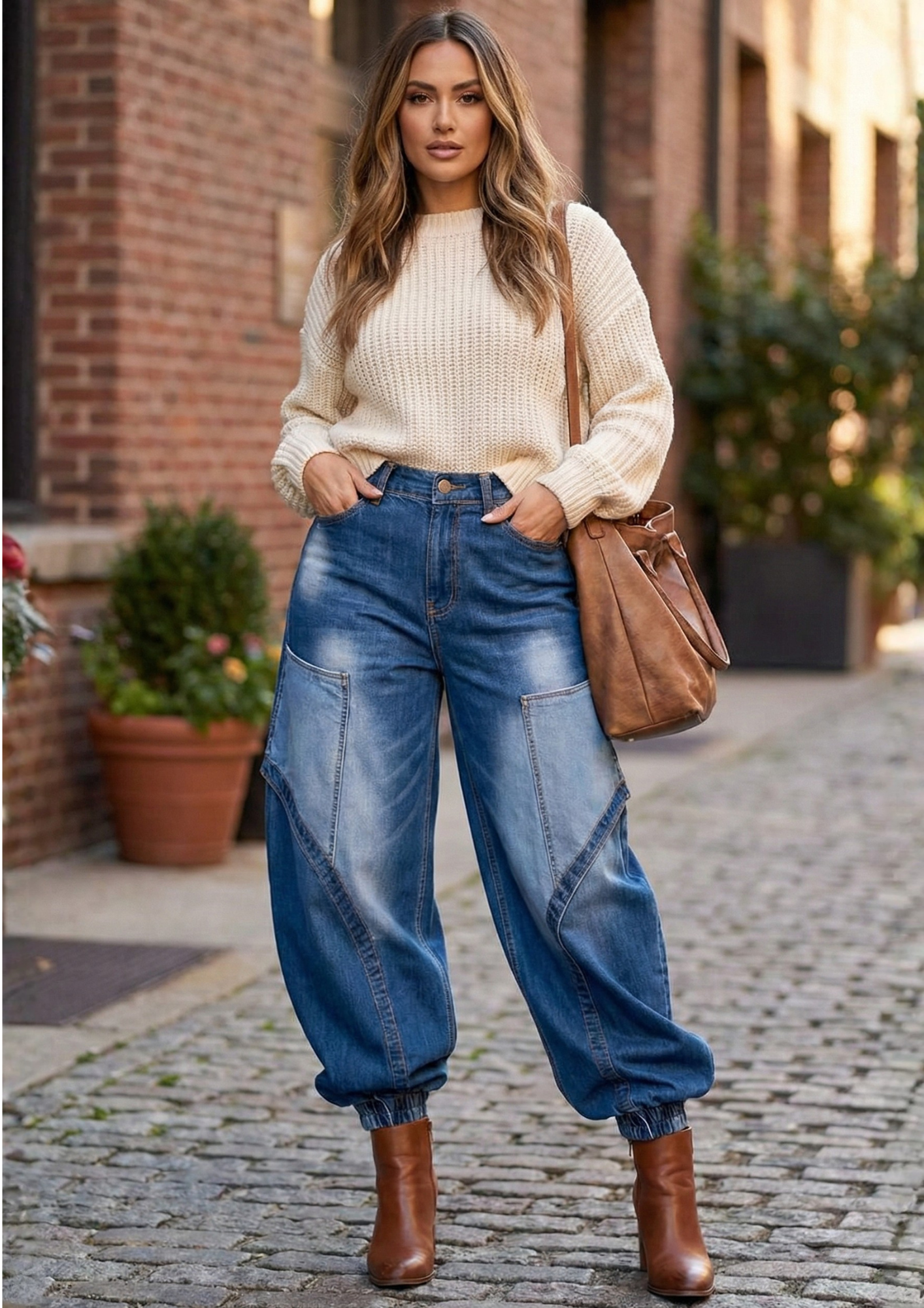 Women’s Plus Size Ankle-Length Denim Jeans – Casual Everyday Fit