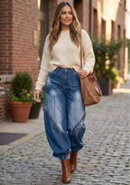 Women’s Plus Size Ankle-Length Denim Jeans – Casual Everyday Fit