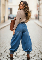 Women’s Plus Size Ankle-Length Denim Jeans – Casual Everyday Fit