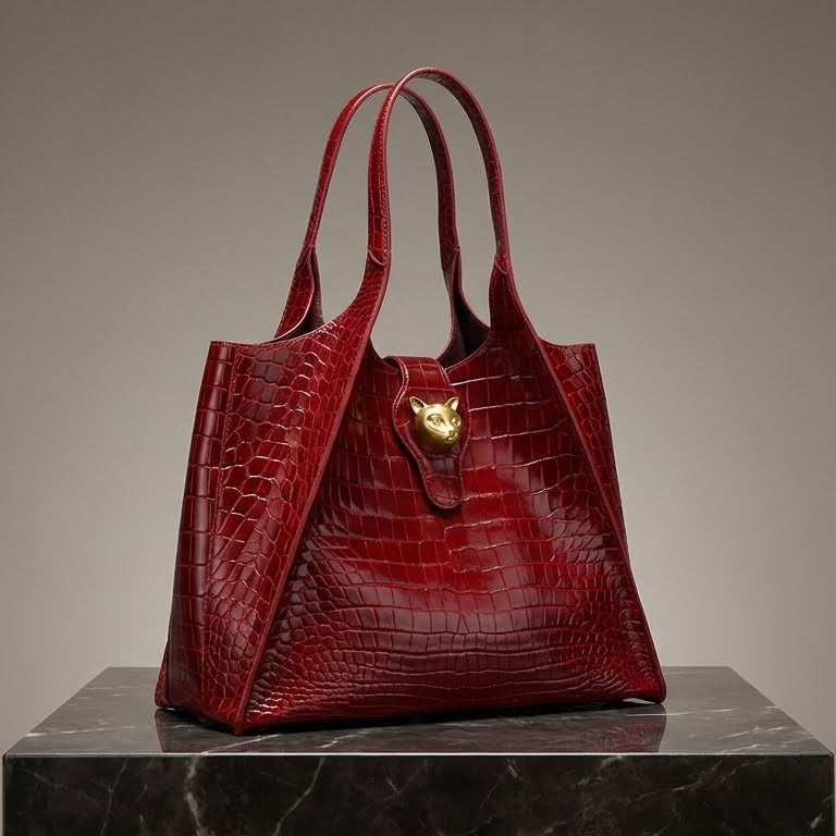 Genuine Leather Business Tote Bag – Structured Professional Handbag