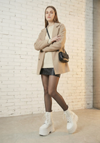 Women’s Platform Mid-Calf Boots – Modern Lace-Up Statement