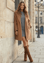 Women’s Knee-High Suede Boots – Pointed Toe Stiletto Heels