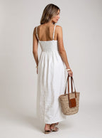Sleeveless V-Neck Maxi Dress – Elegant A-Line Summer Dress