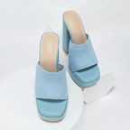 Women’s Platform Square Heel Sandals – Super High Heel