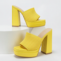 Women’s Platform Square Heel Sandals – Super High Heel