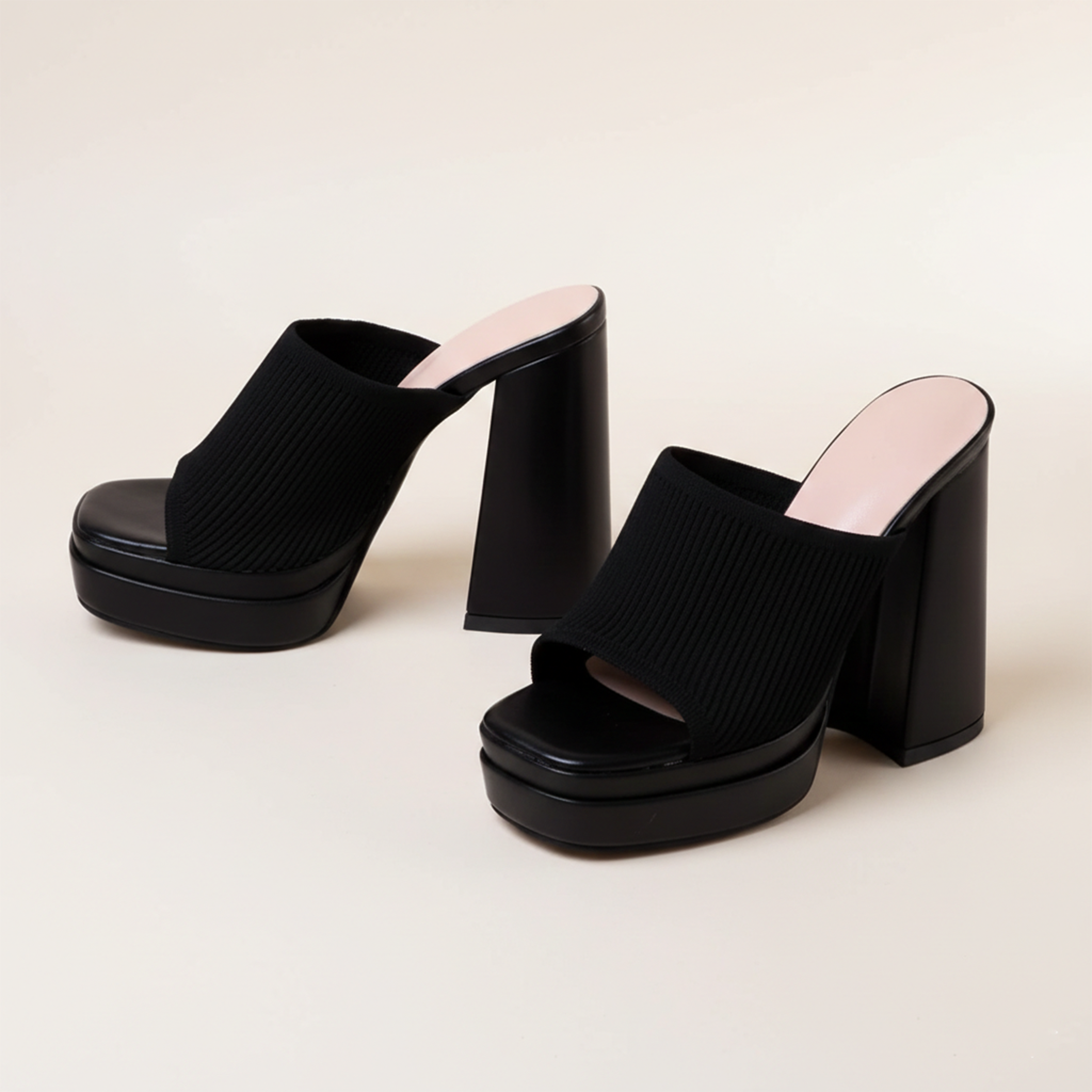 Women’s Platform Square Heel Sandals – Super High Heel