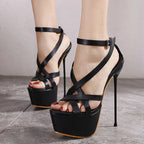 Platform High Heel Sandals 17cm – Ankle Strap | Model A1-