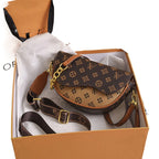 Women’s Square Saddle Shoulder Bag – Printed PU Crossbody