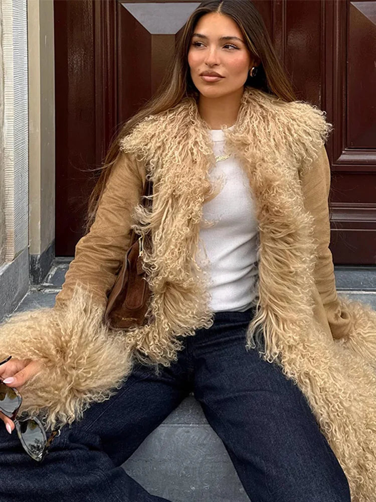 Women’s Double-Breasted Long Coat – Vintage-Inspired Autumn/Winter Outerwear