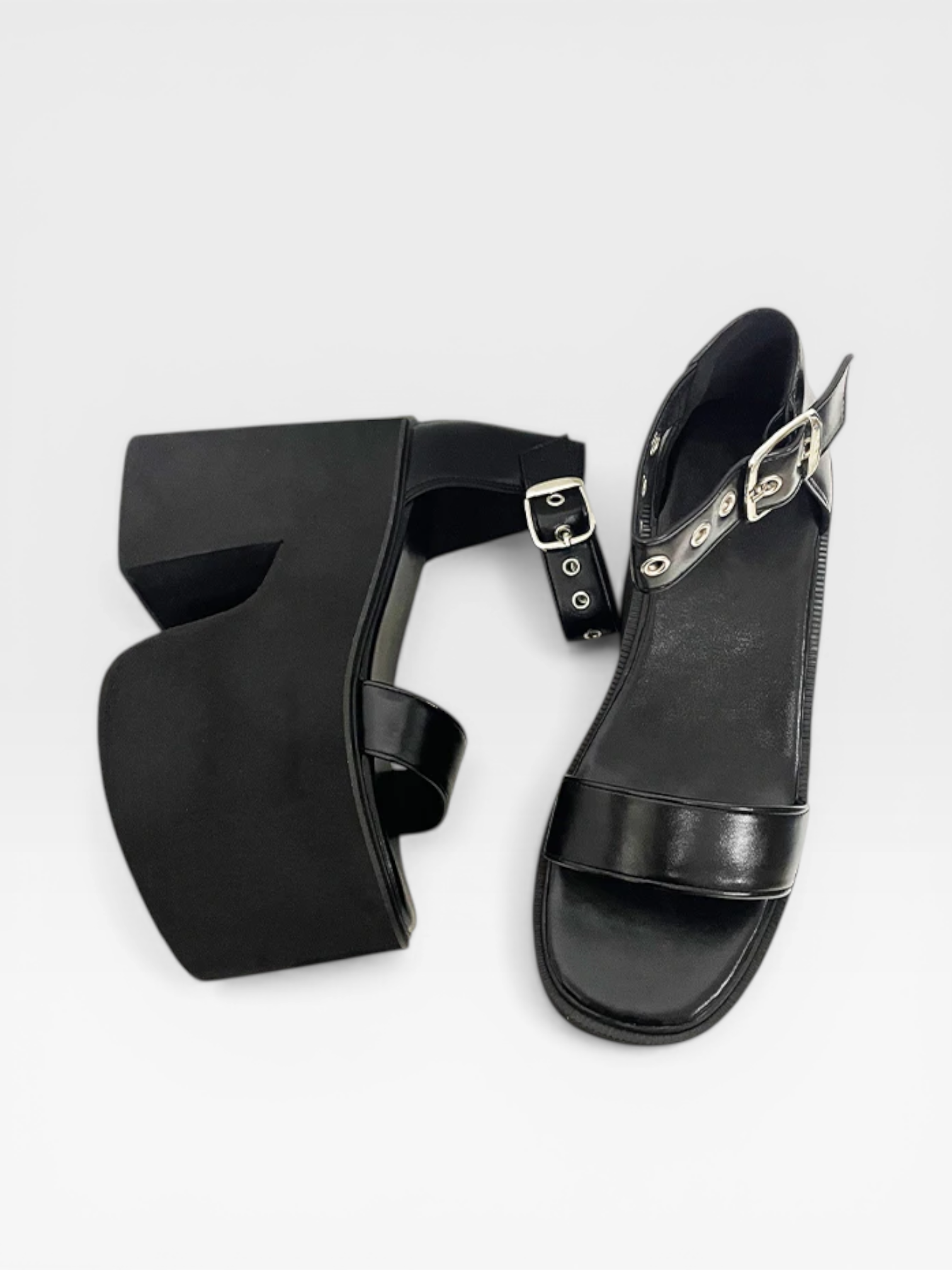 Women’s Extreme Platform High Heel Sandals – 14cm Square Heel Statement Shoes