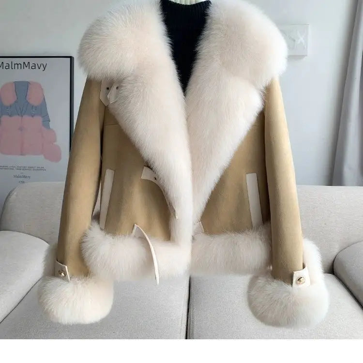 Women’s Faux Fur Coat – Wide-Waisted Warm Autumn/Winter Outerwear