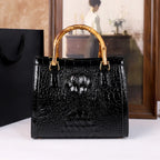 Women’s Animal Print Structured Tote Bag – Hard PU Handbag
