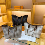 Women’s Geometric Casual Tote Bag – PU Shoulder Handbag