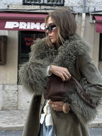 Women’s Double-Breasted Long Coat – Vintage-Inspired Autumn/Winter Outerwear