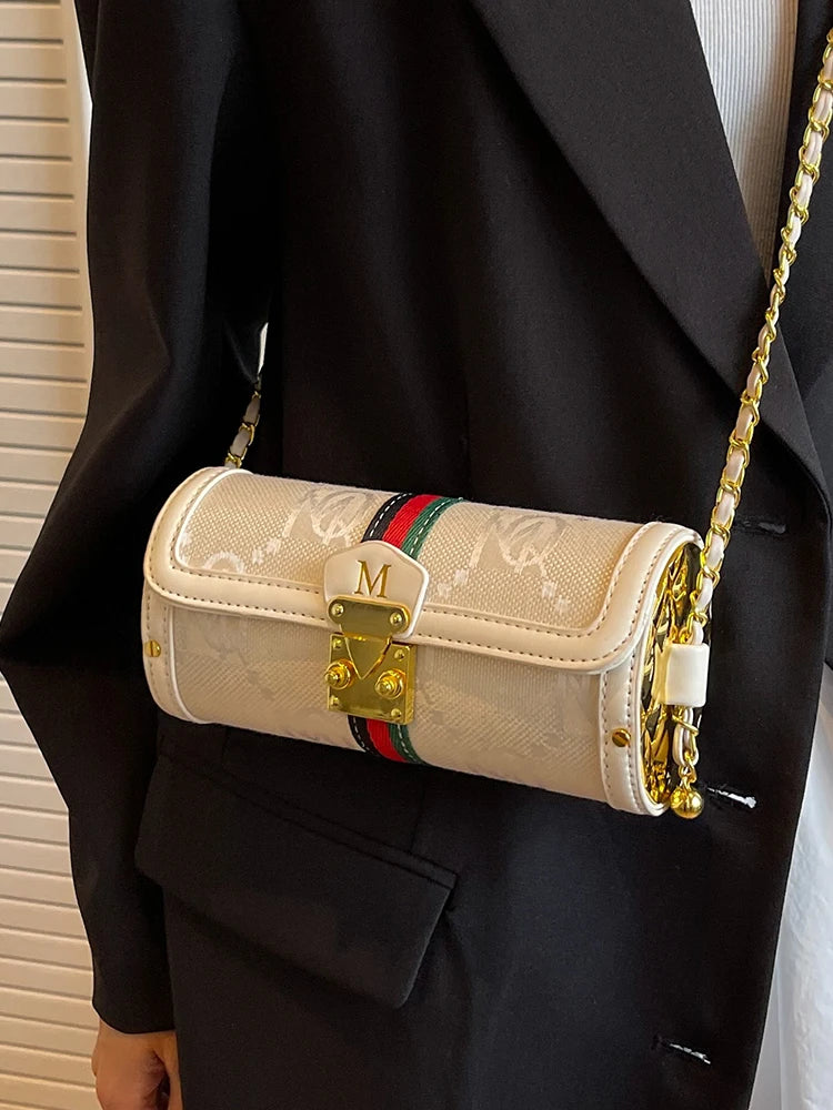 Patchwork Barrel Shoulder & Crossbody Bag