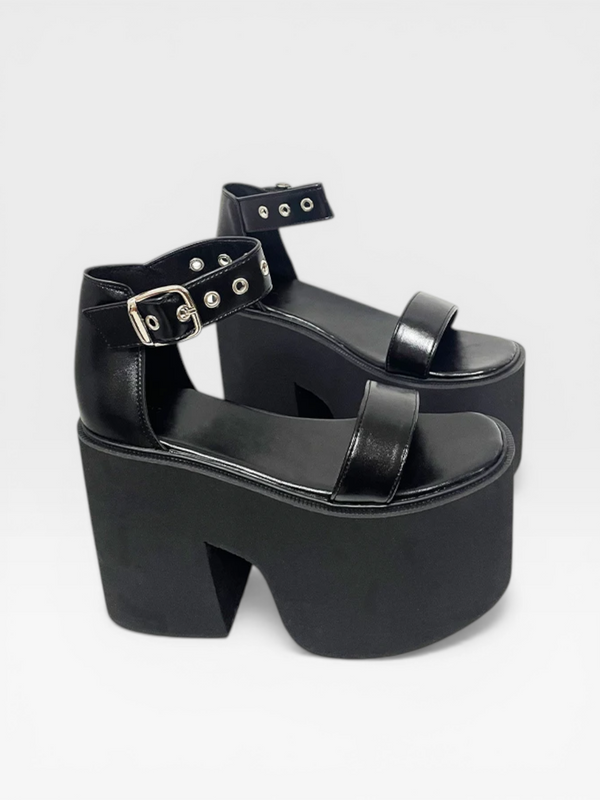 Women’s Extreme Platform High Heel Sandals – 14cm Square Heel Statement Shoes