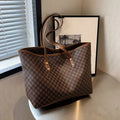 Women’s Geometric Casual Tote Bag – PU Shoulder Handbag