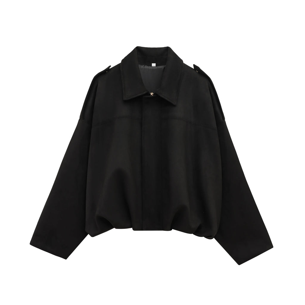 Women’s Vintage Cropped Zip Jacket – Minimal Autumn/Winter Essential