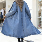 Women’s Long Faux Fur Coat – Slim Fit Warm Autumn/Winter Outerwear