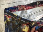 Hand-Painted Wide-Leg Jeans