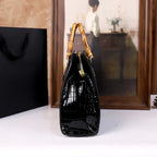 Women’s Animal Print Structured Tote Bag – Hard PU Handbag