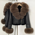 Women’s Cropped Real Fur Coat – Wide-Waisted High-Street Winter Statement