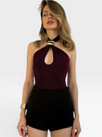 Ruched Knit Camisole Top – Stretch Fit Summer Cami