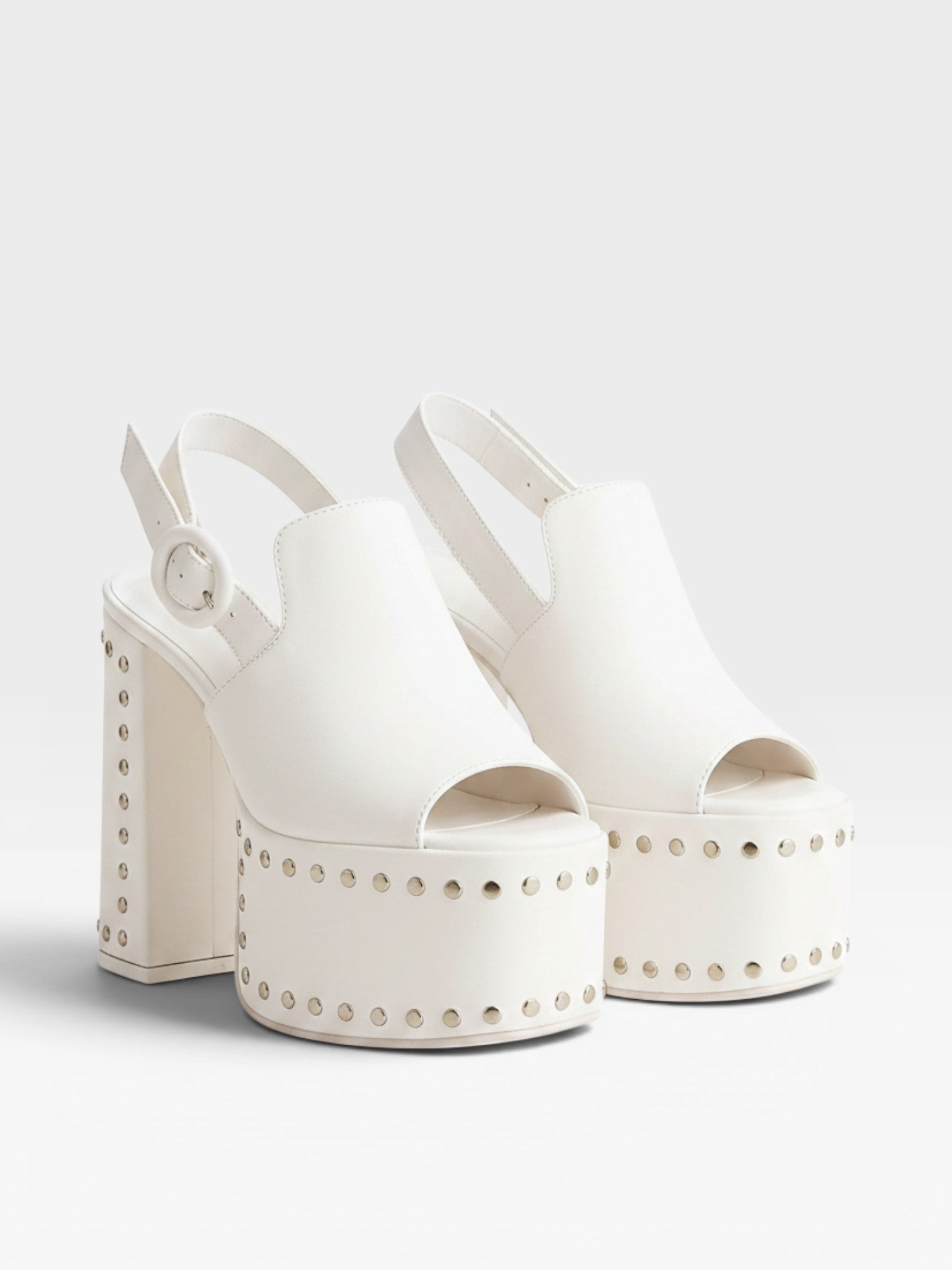 Women’s Patent Platform Sandals – Square Heel Party Heels | Elegant Statement Style