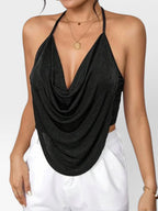 Ruched Knit Camisole Top – Stretch Fit Summer Cami