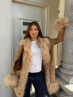 Women’s Double-Breasted Long Coat – Vintage-Inspired Autumn/Winter Outerwear