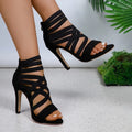 High Heel Slip-On Sandals – Back Strap