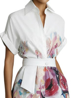 Printed A-Line Midi Dress – Loose Fit Collared Summer Dress
