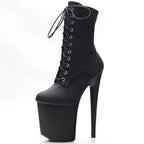 Women’s Extreme Platform Ankle Boots – Cross-Tied Spike Heel