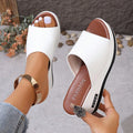 Women’s Flat Slip-On Sandals – Casual Back Strap Summer Style