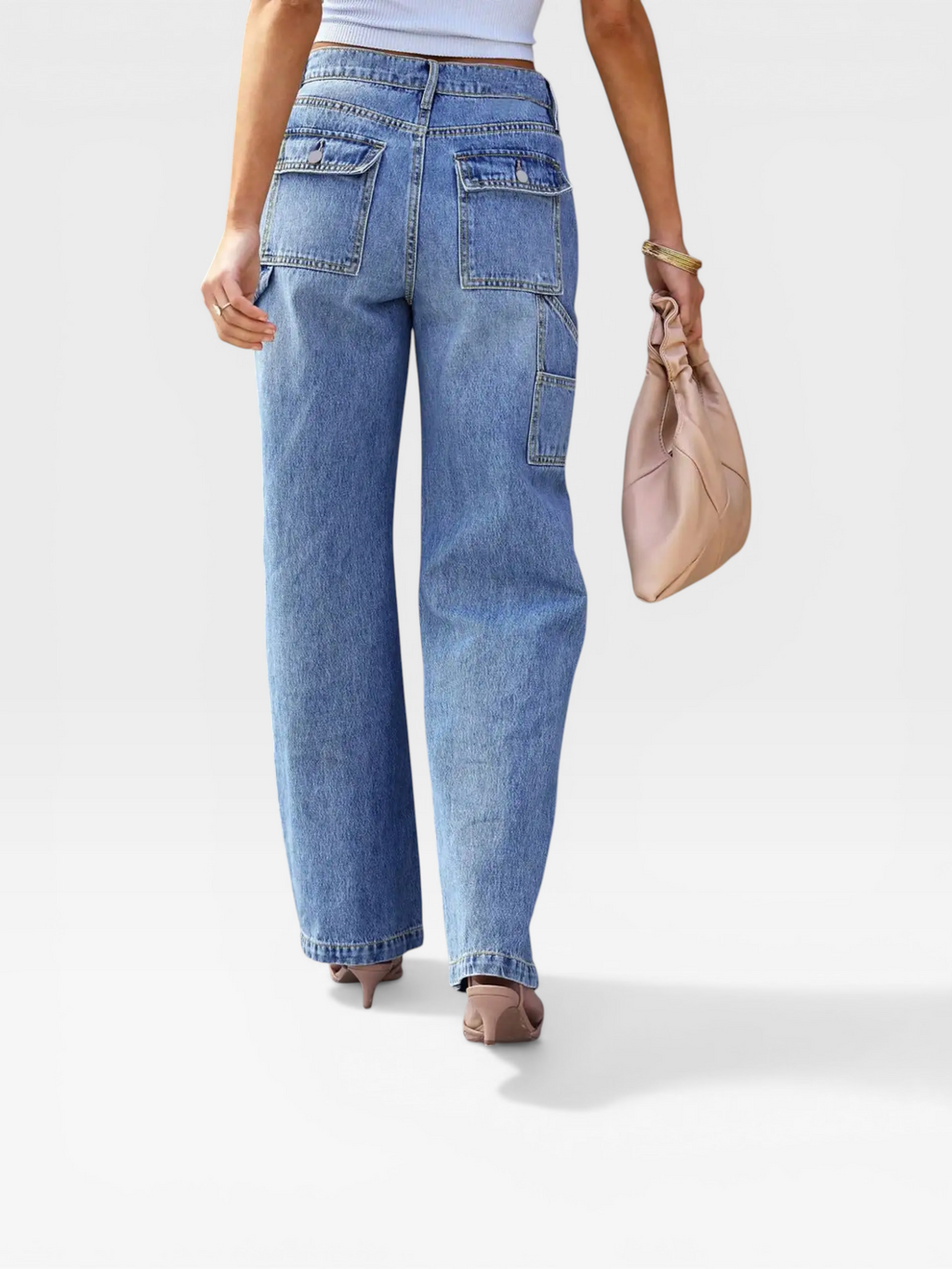 Women’s Straight Leg Jeans – Mid Rise Stretch Denim | Everyday Casual Essential