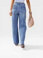 Women’s Straight Leg Jeans – Mid Rise Stretch Denim | Everyday Casual Essential