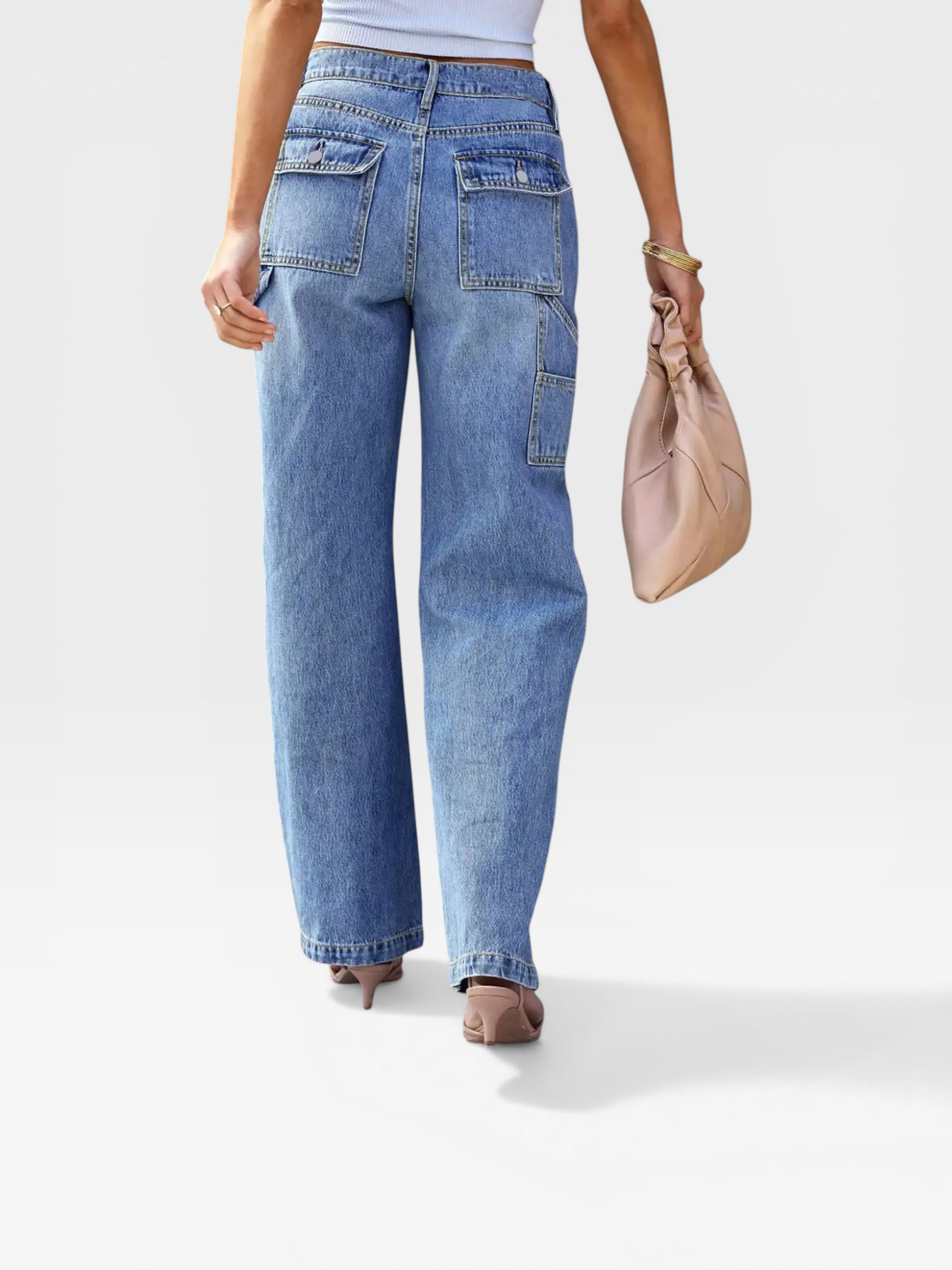 Women’s Straight Leg Jeans – Mid Rise Stretch Denim | Everyday Casual Essential
