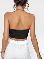 Ruched Knit Camisole Top – Stretch Fit Summer Cami