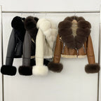 Women’s Cropped Real Fur Coat – Wide-Waisted High-Street Winter Statement