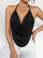 Ruched Knit Camisole Top – Stretch Fit Summer Cami