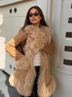 Women’s Double-Breasted Long Coat – Vintage-Inspired Autumn/Winter Outerwear