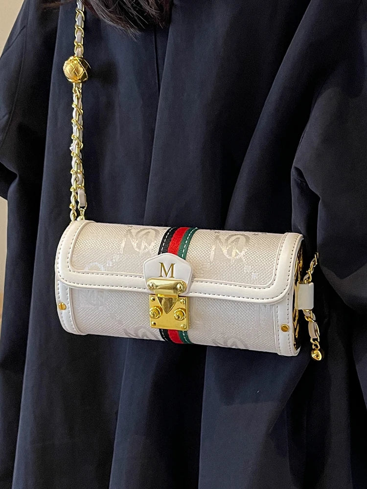 Patchwork Barrel Shoulder & Crossbody Bag